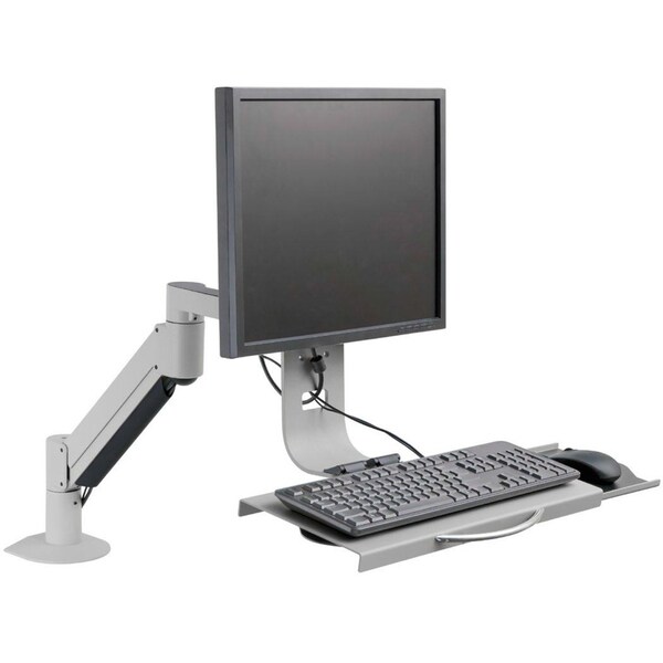 Innovative Office Products Data Entry Arm w/ Flip Up Keyboard And Mouse Tray. Supports 623 Lbs